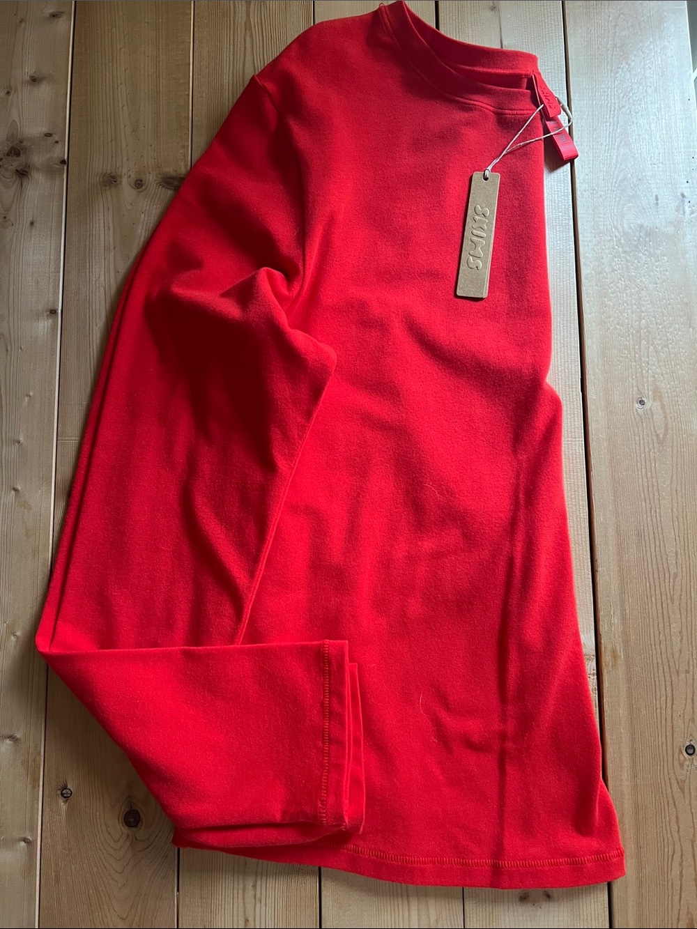 Bright Red Long Sleeve Top